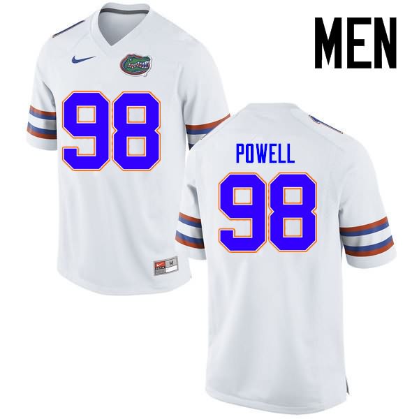 NCAA Florida Gators Jorge Powell Men's #98 Nike White Stitched Authentic College Football Jersey WCW4364SD